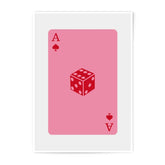 Ace of Spades Dice Photographic Print, Casino Art, Game Room Decor, Pink Aesthetic, Lucky Charm Art Print, Minimalist Card Art - Tawshia